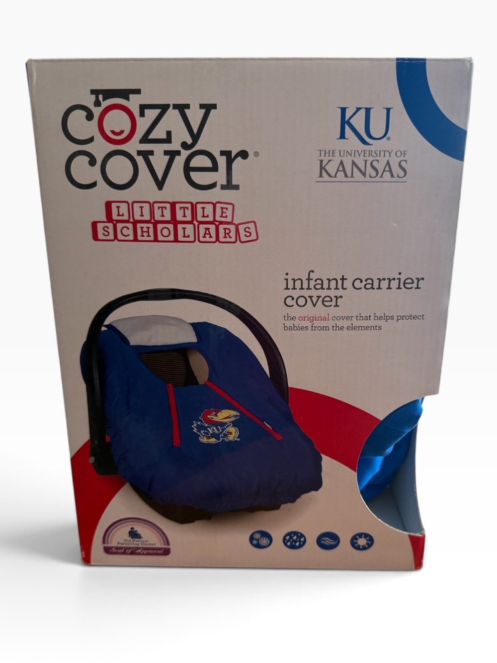 Little Scholars KU Infant Carrier Cover - Blue - Picture 2 of 4
